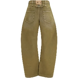 Brown Cotton Jeans Denim