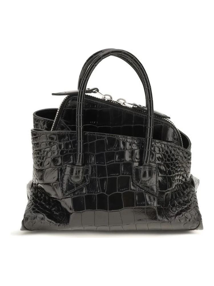 Black Calf Leather Bos Taurus Handbag
