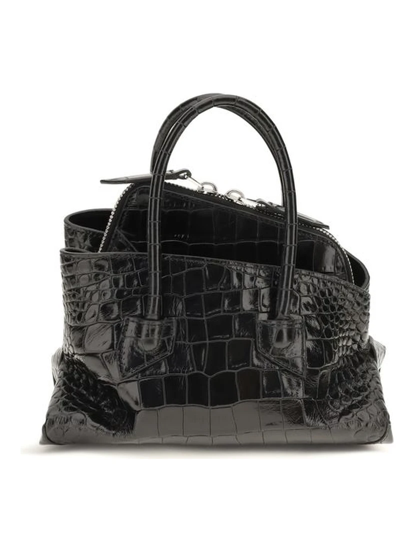 Black Calf Leather Bos Taurus Handbag