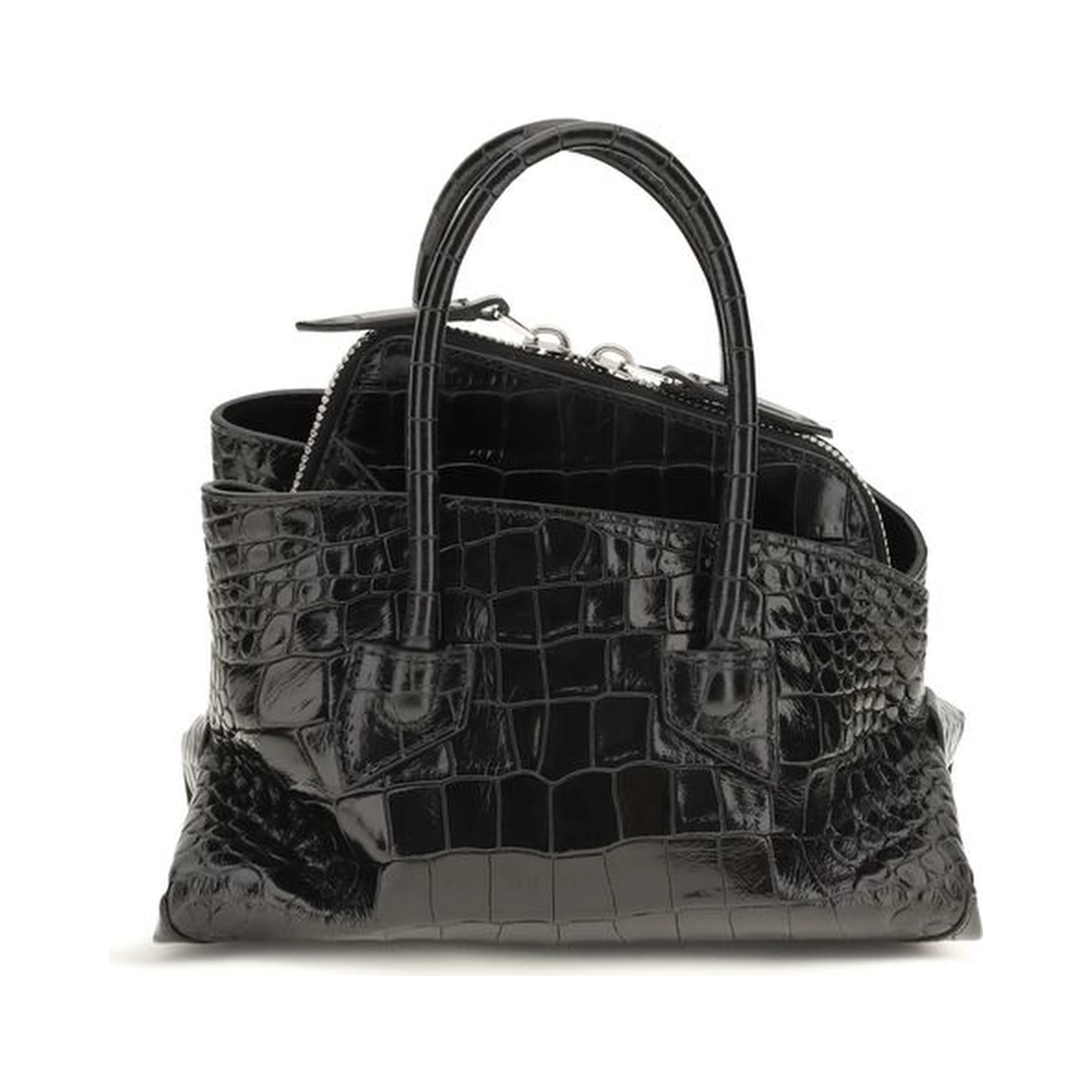 Black Calf Leather Bos Taurus Handbag