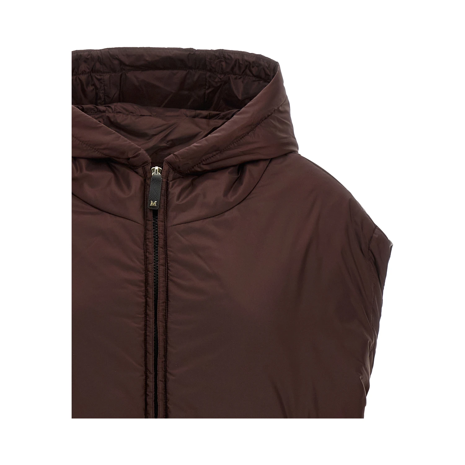 Bordeaux Polyester Sleeveless Jacket