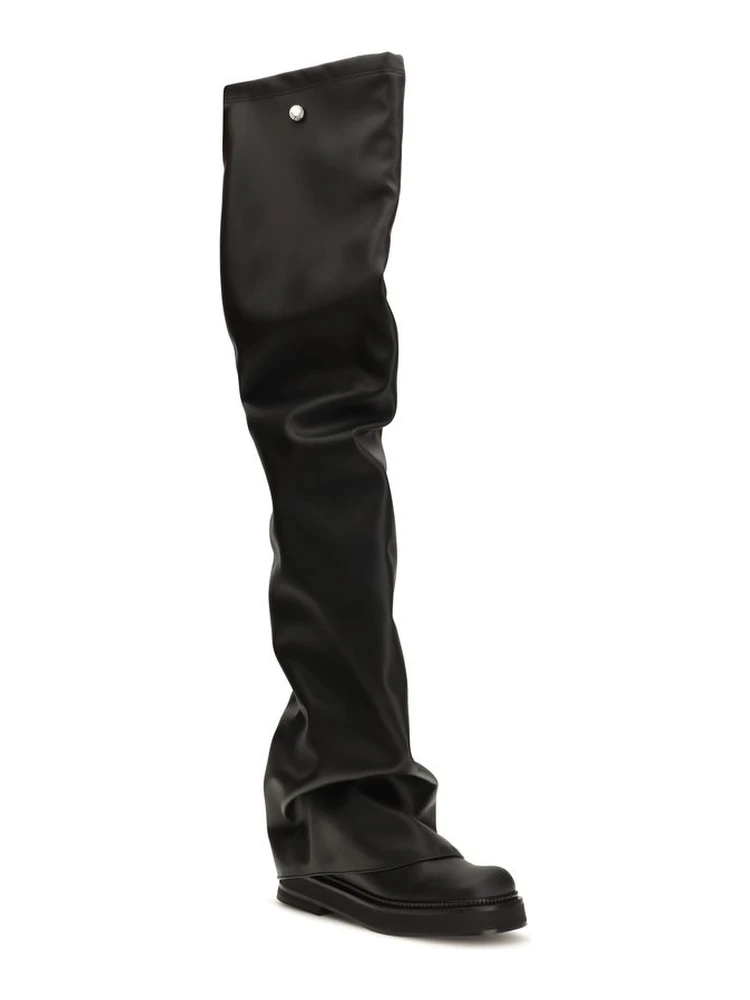 Black Polyurethane Over The Knee alternative