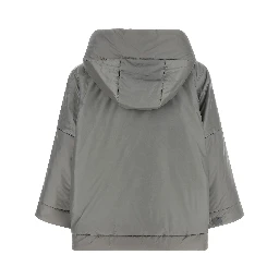 Gray Polyester Shell Jacket