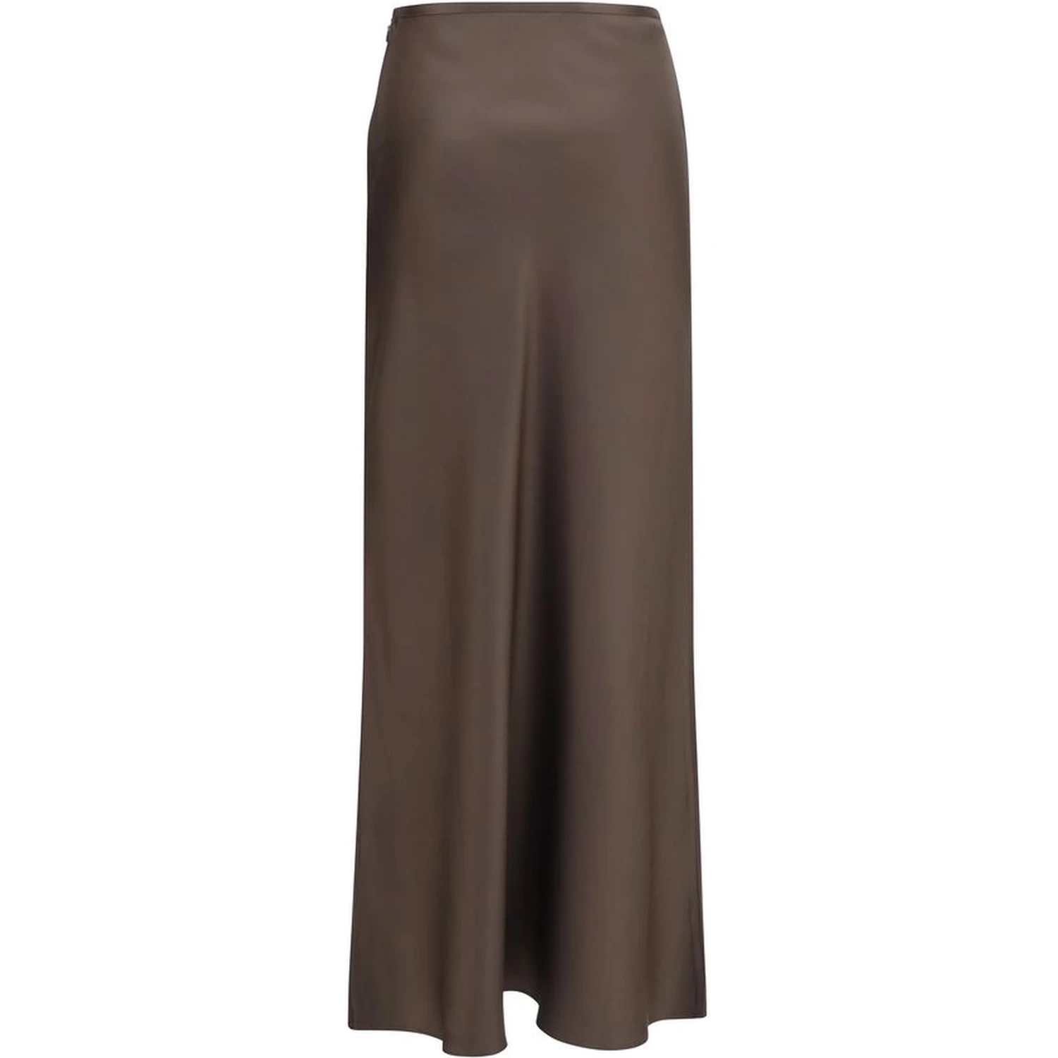 Brown Silk Long Skirt
