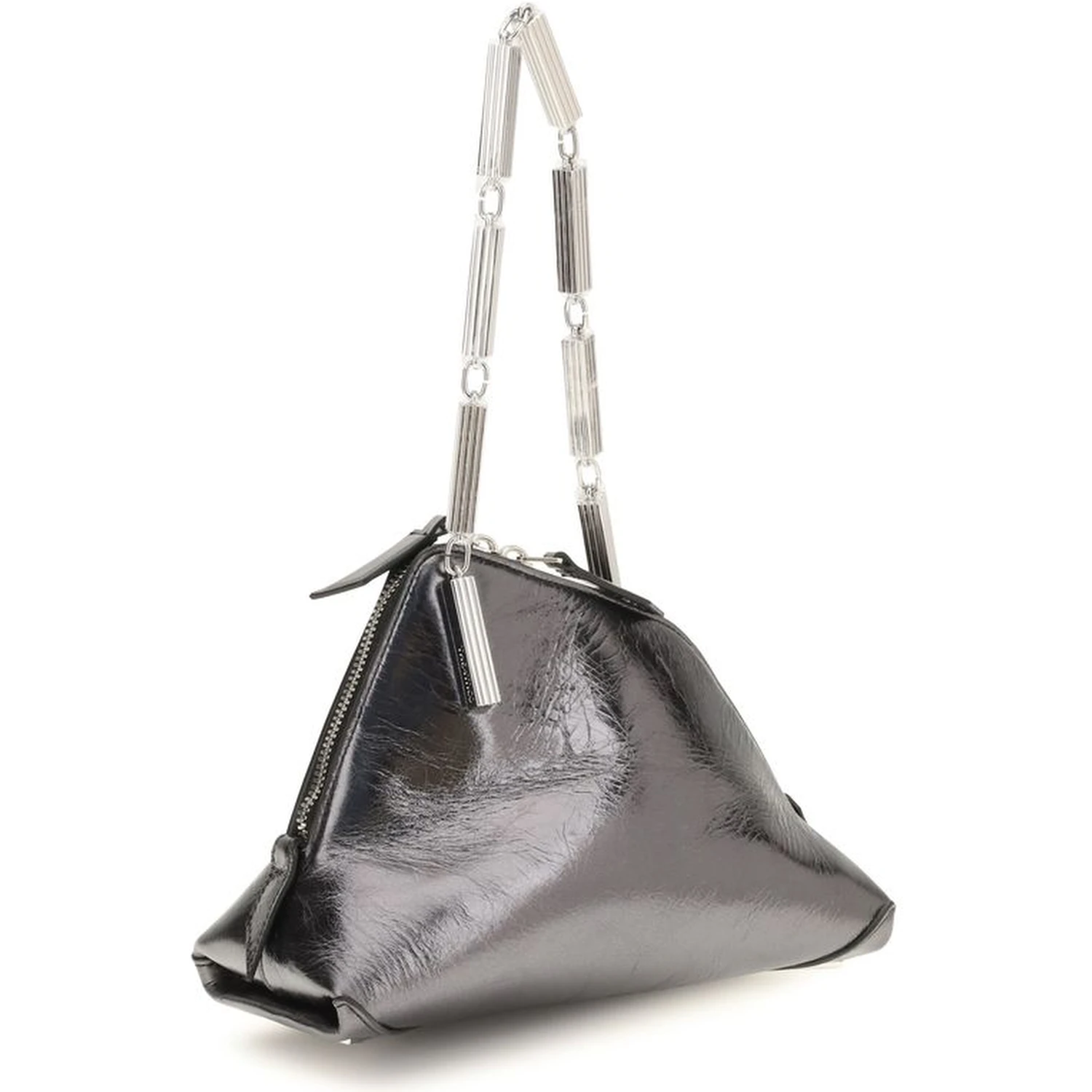 Silver Calf Leather Bos Taurus Handbag