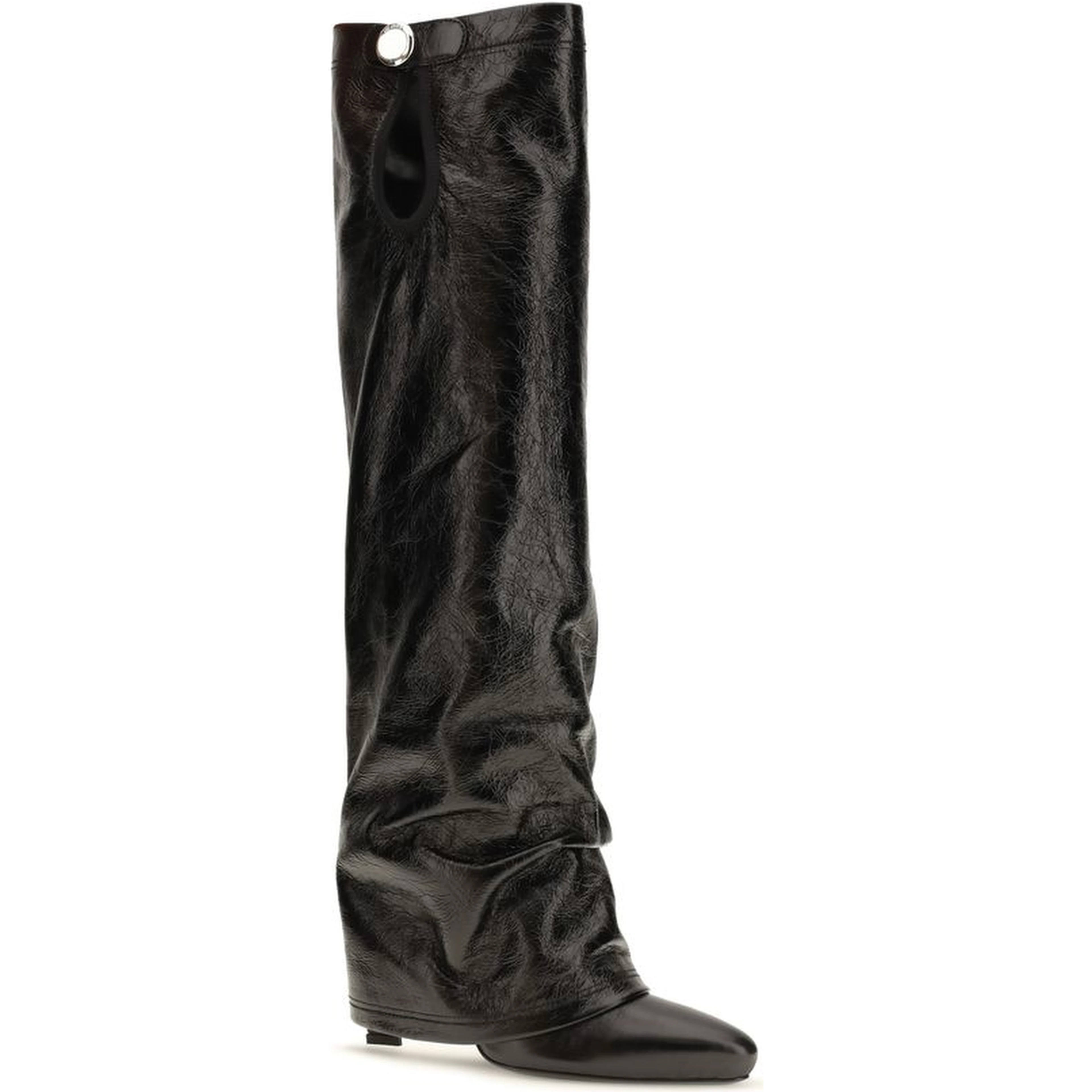 Black Calf Leather Bos Taurus Ankle Boots