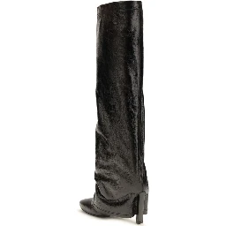Black Calf Leather Bos Taurus Ankle Boots