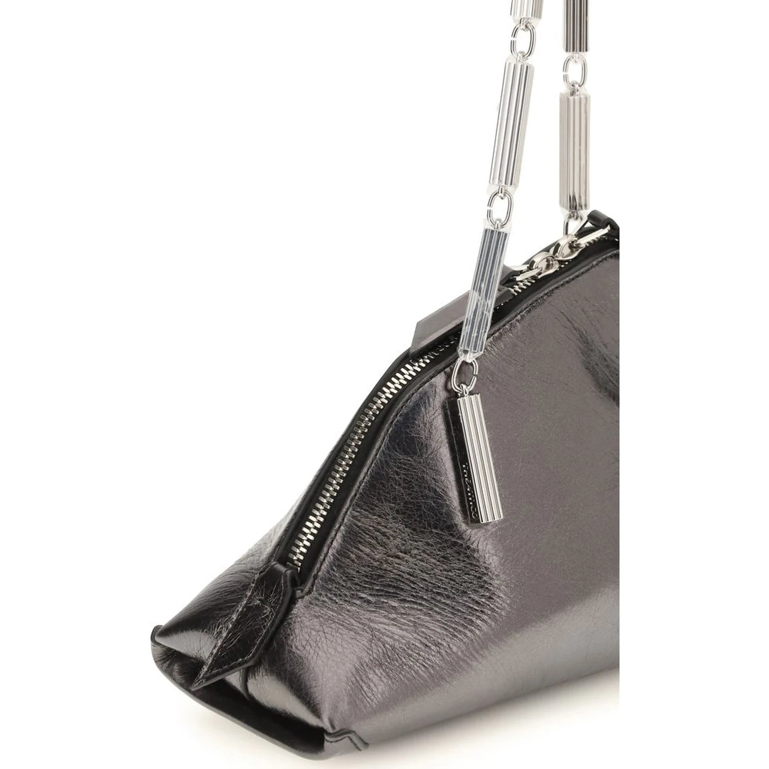 Silver Calf Leather Bos Taurus Handbag