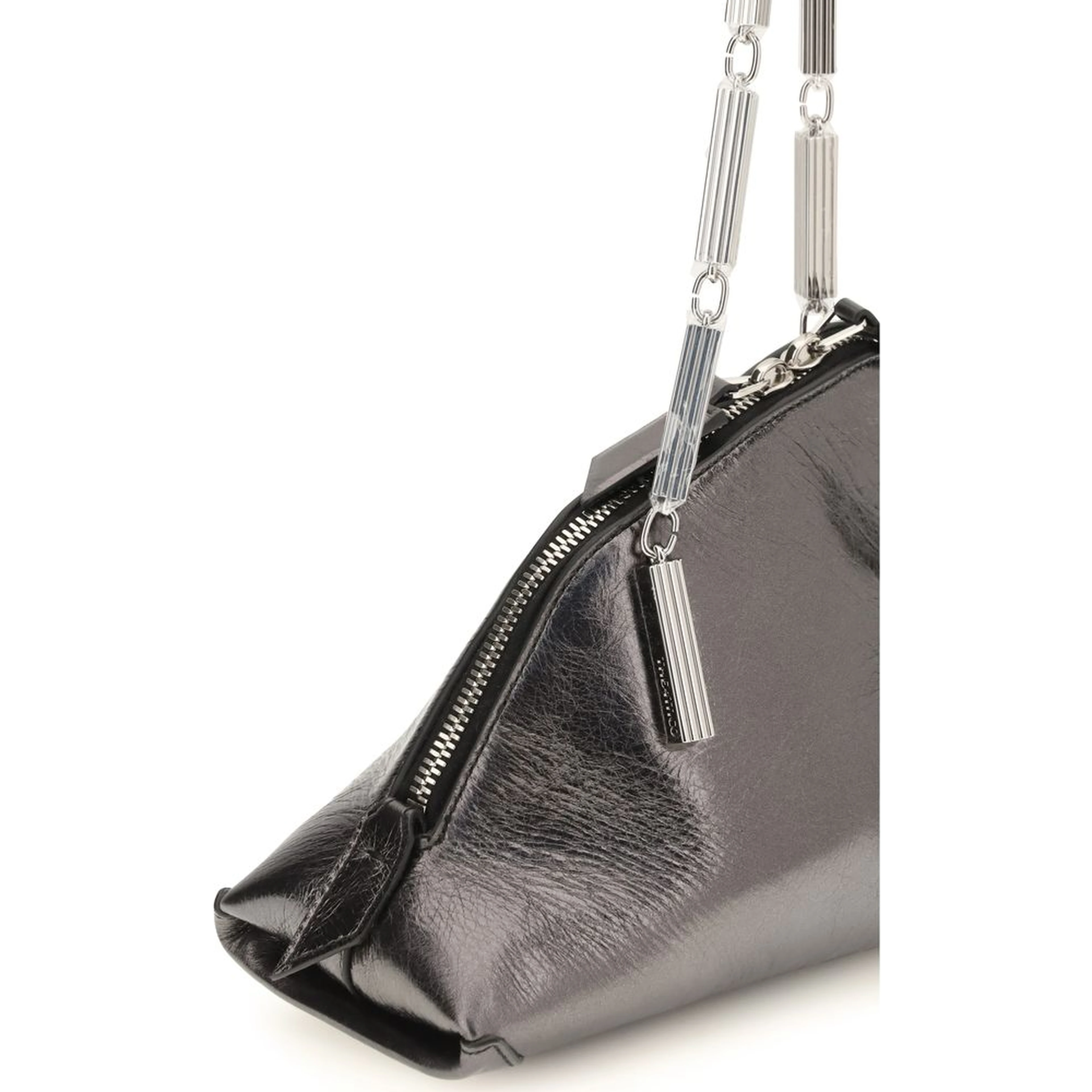 Silver Calf Leather Bos Taurus Handbag