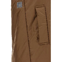 Brown Polyester Sleeveless Jacket