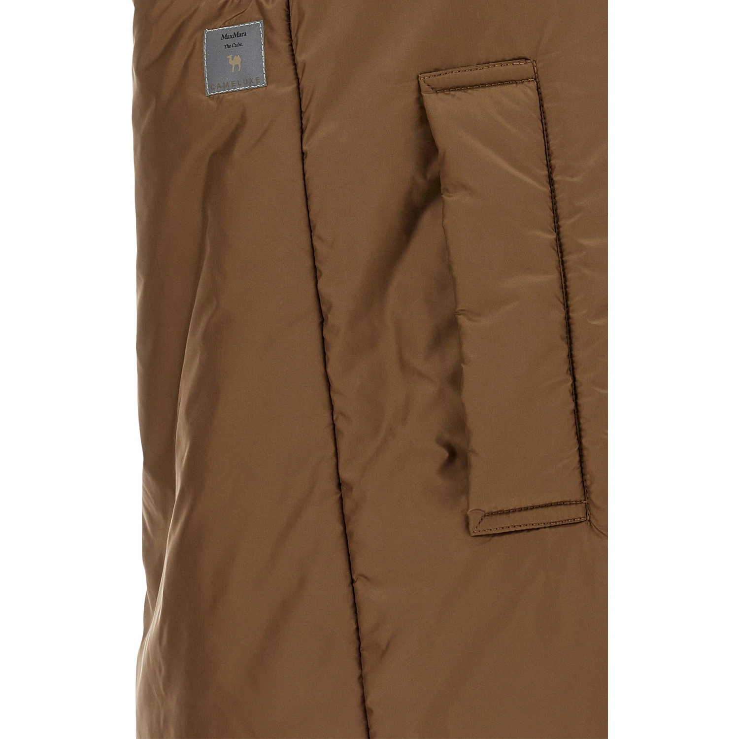 Brown Polyester Sleeveless Jacket