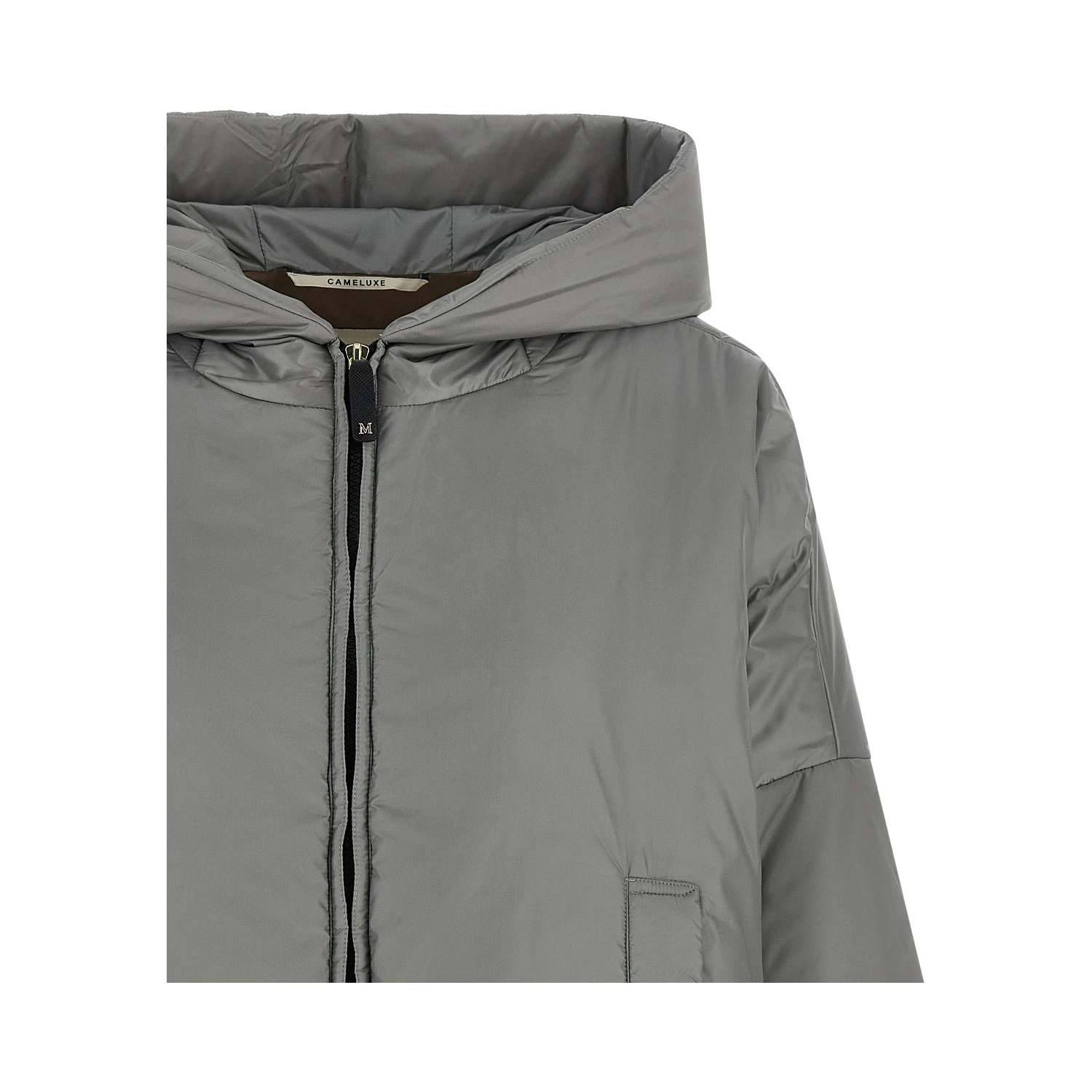 Gray Polyester Shell Jacket