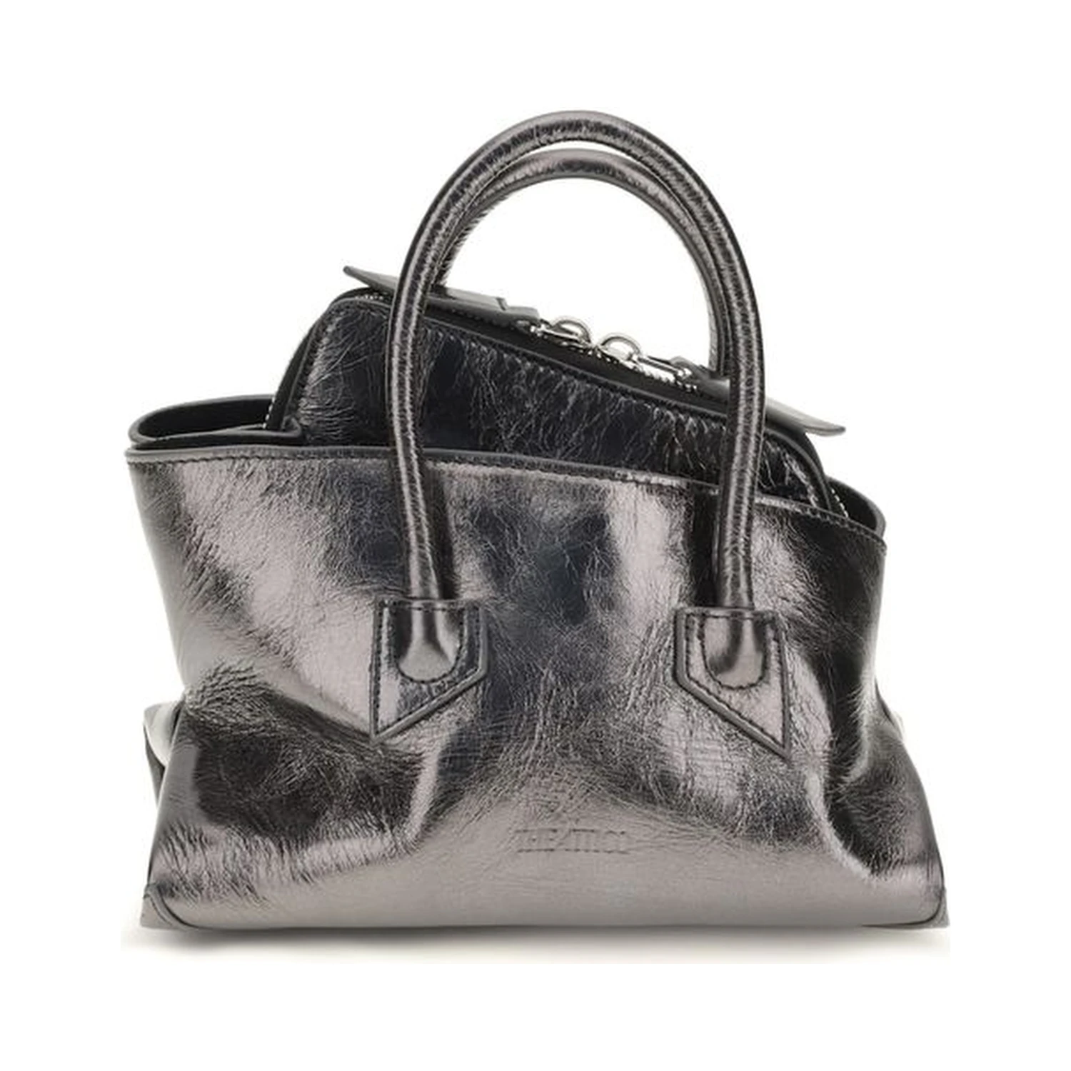 Gray Calf Leather Bos Taurus Handbag