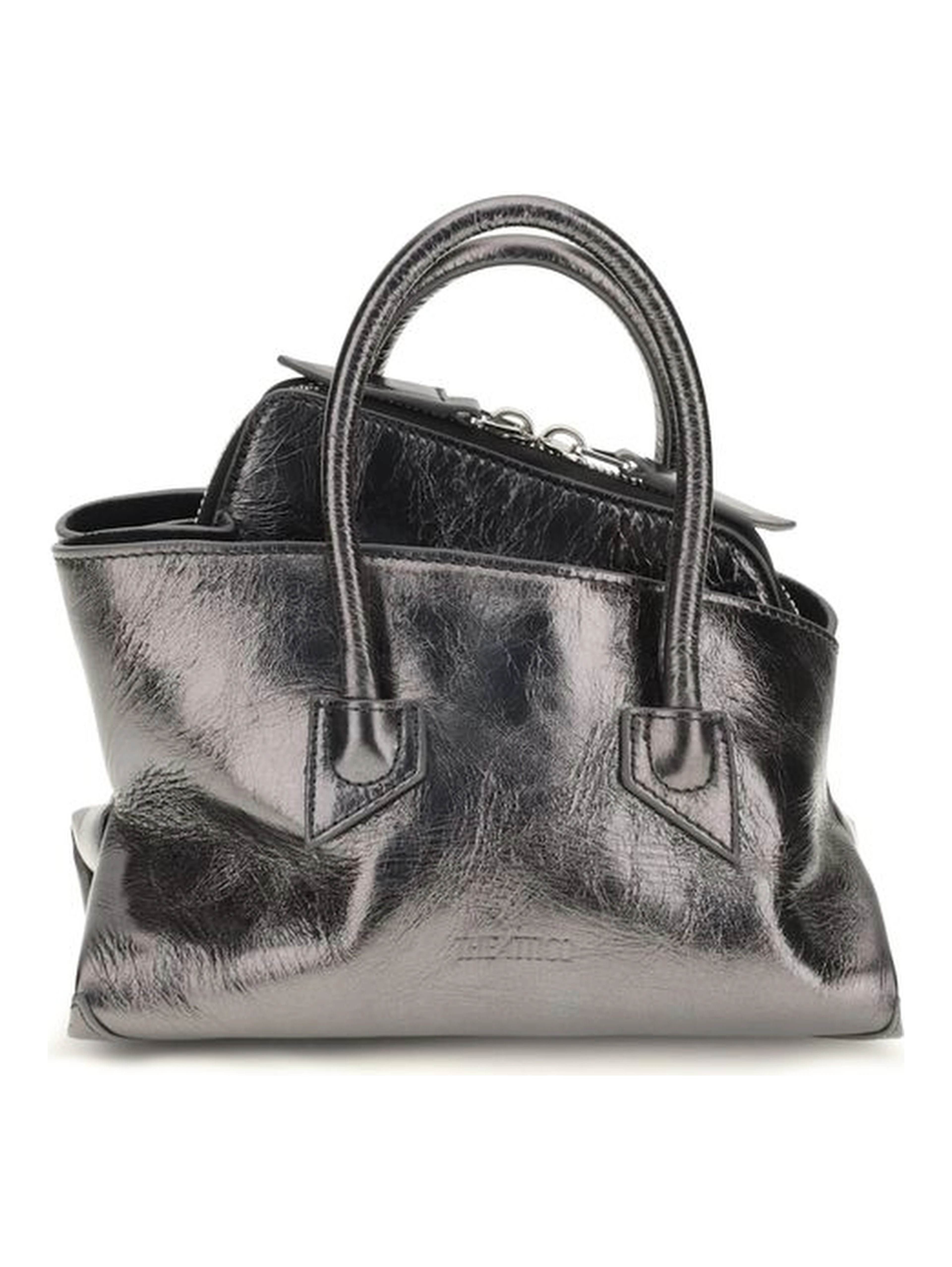 Gray Calf Leather Bos Taurus Handbag