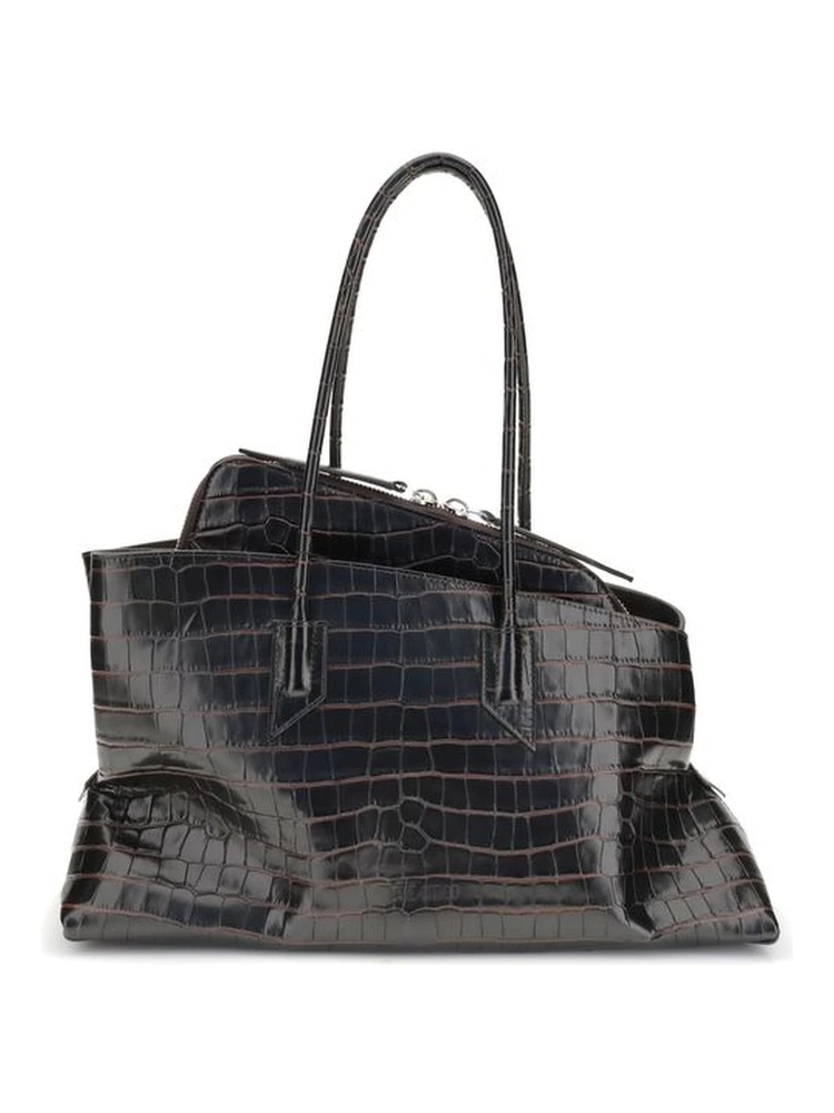 Black Calf Leather Bos Taurus Shoulder Bag