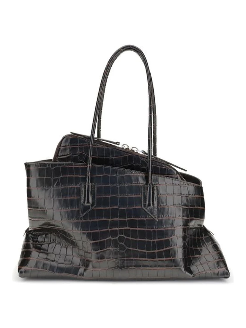 Black Calf Leather Bos Taurus Shoulder Bag