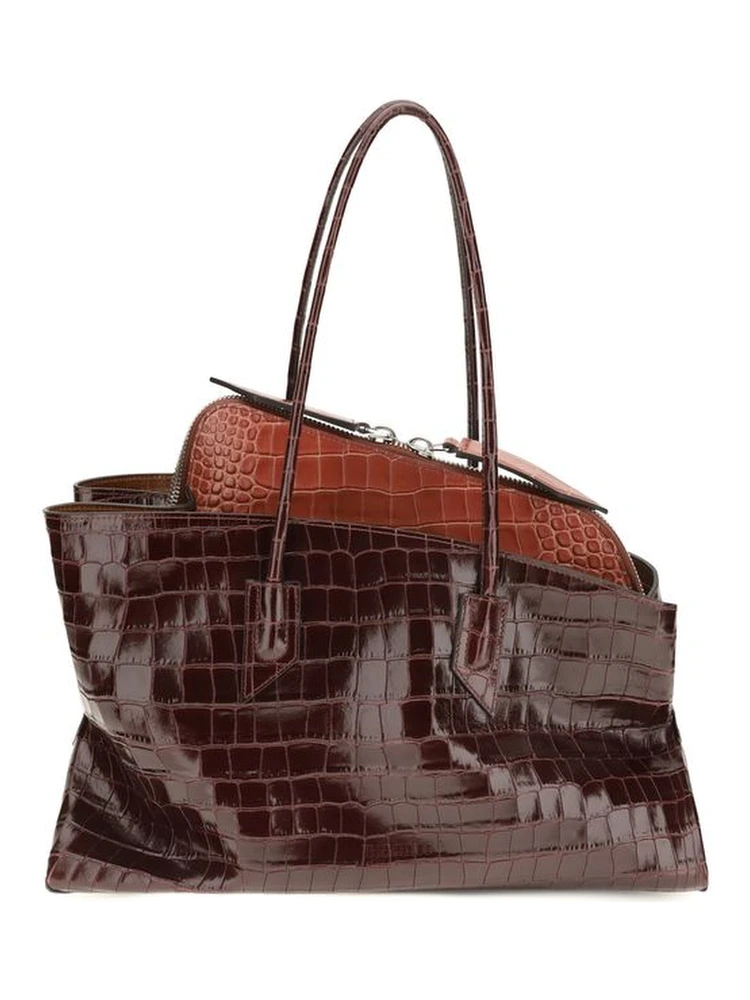 Bordeaux Calf Leather Bos Taurus Shoulder Bag