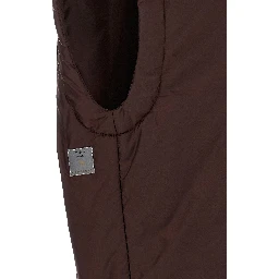 Bordeaux Polyester Sleeveless Jacket
