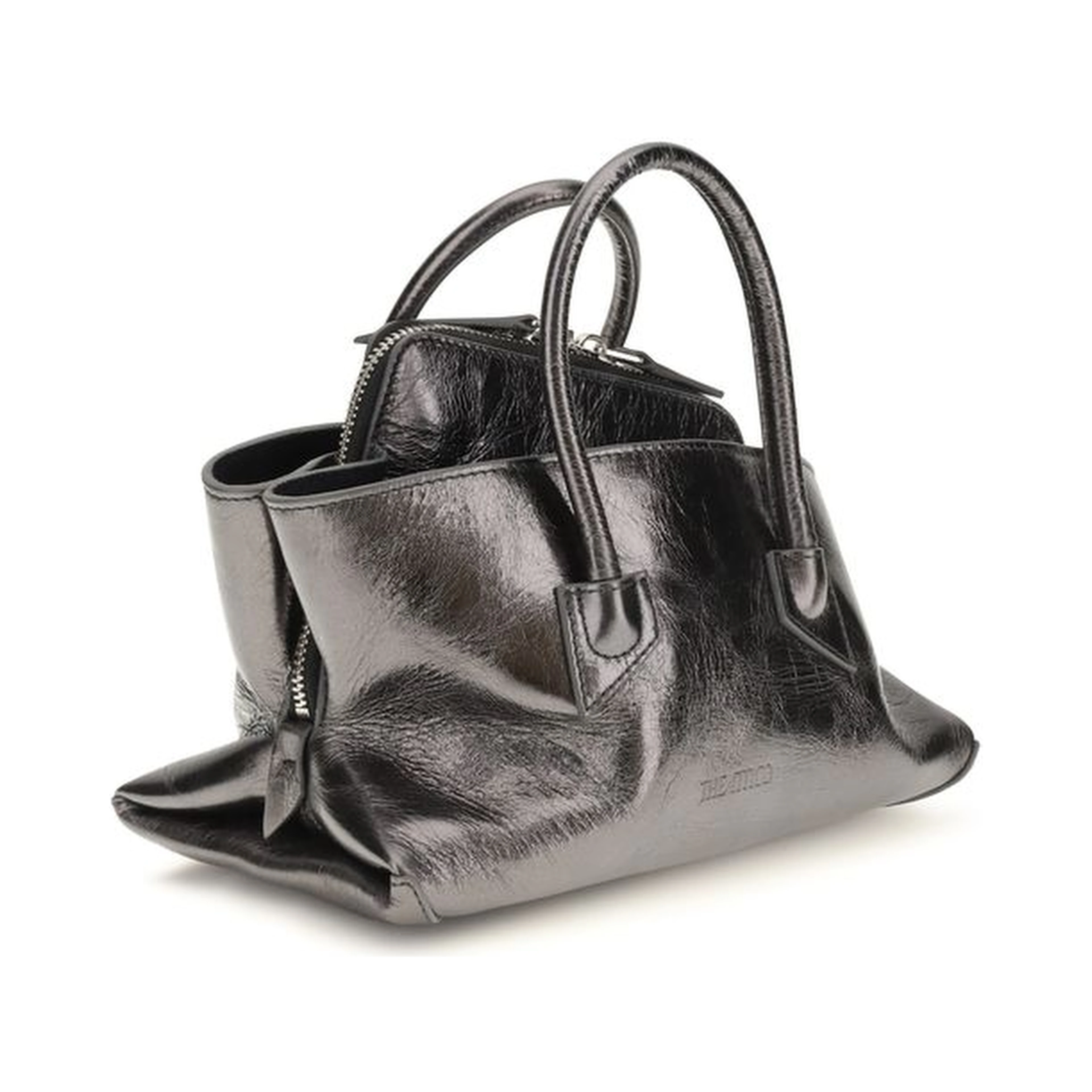 Gray Calf Leather Bos Taurus Handbag