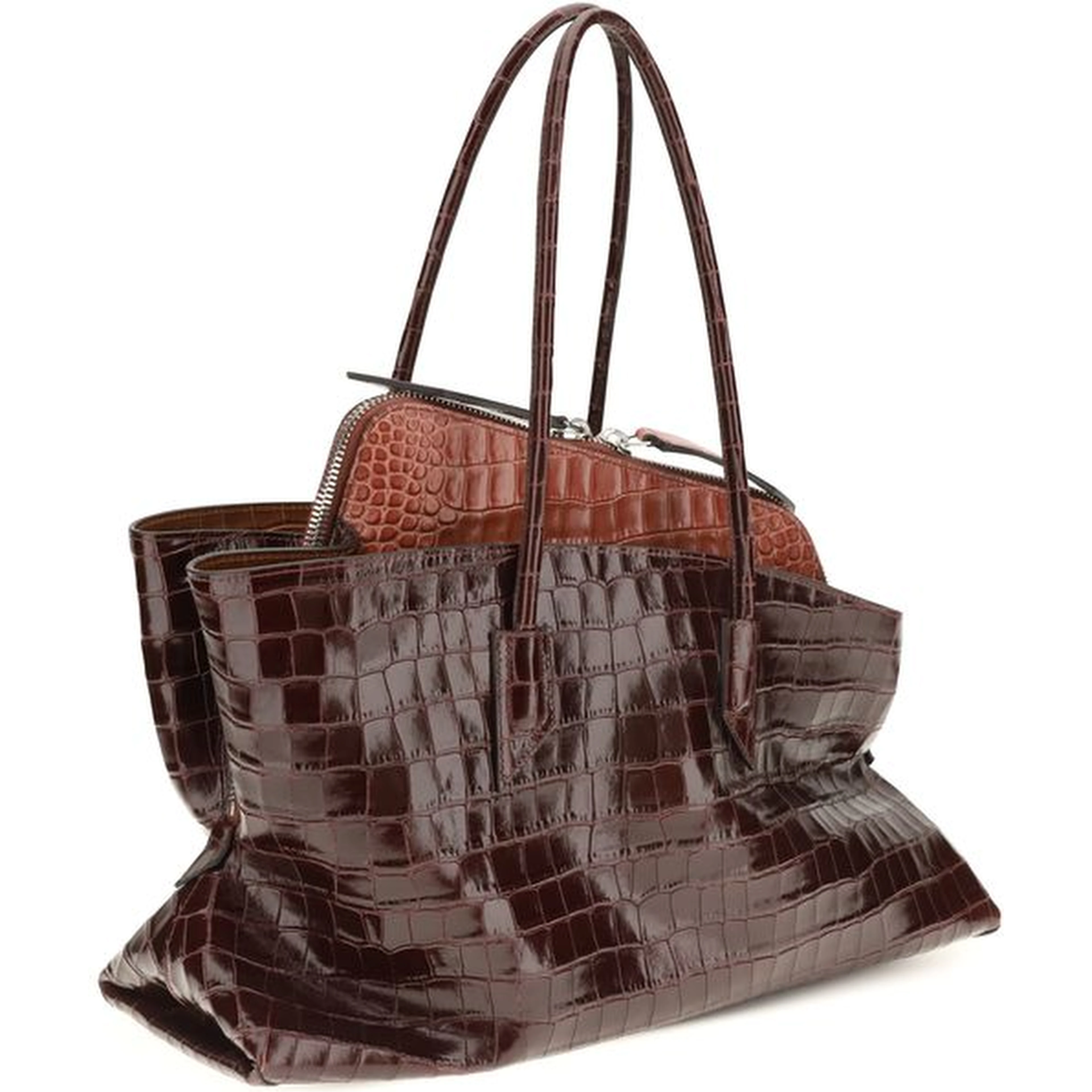 Bordeaux Calf Leather Bos Taurus Shoulder Bag