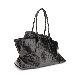 Black Calf Leather Bos Taurus Shoulder Bag