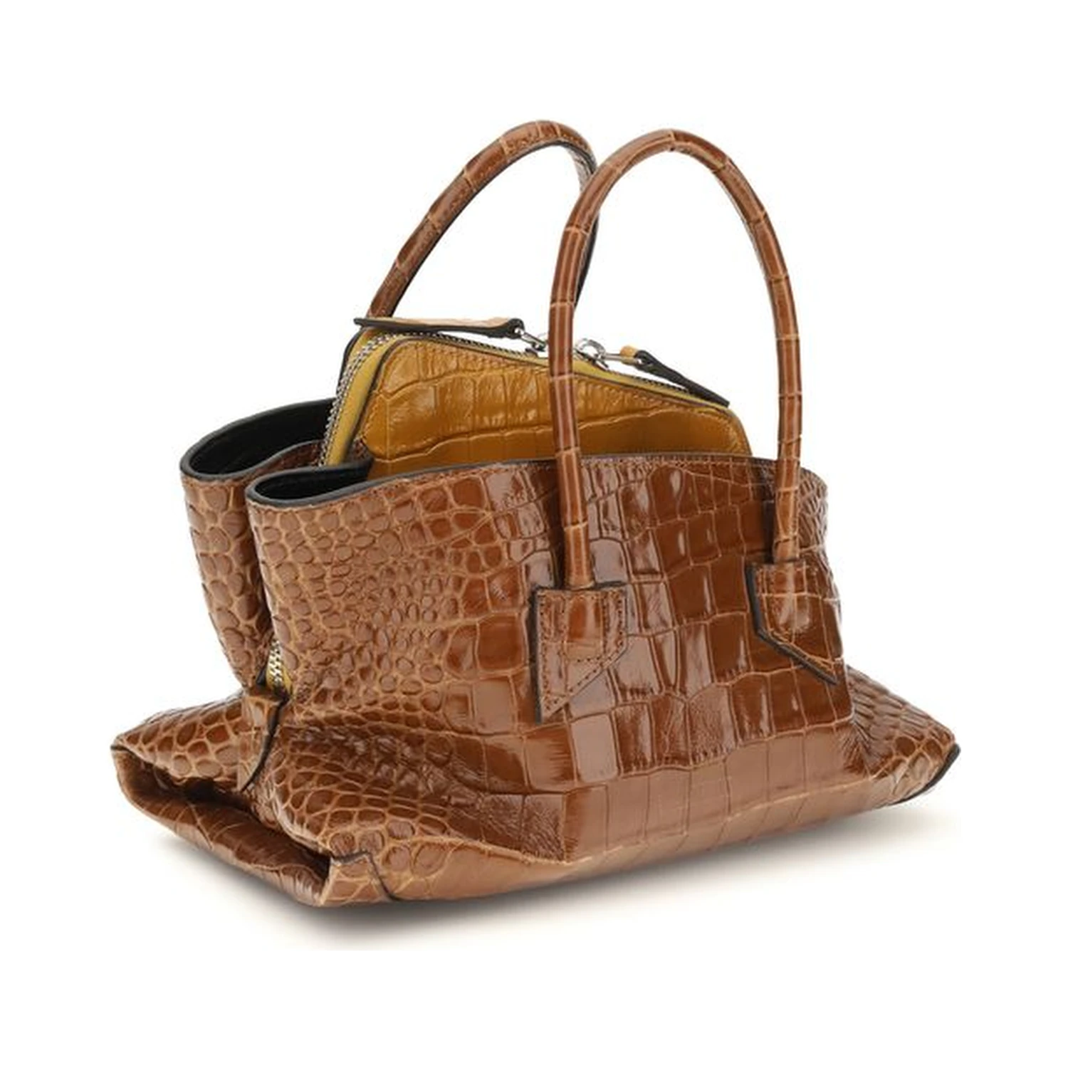Brown Calf Leather Bos Taurus Handbag