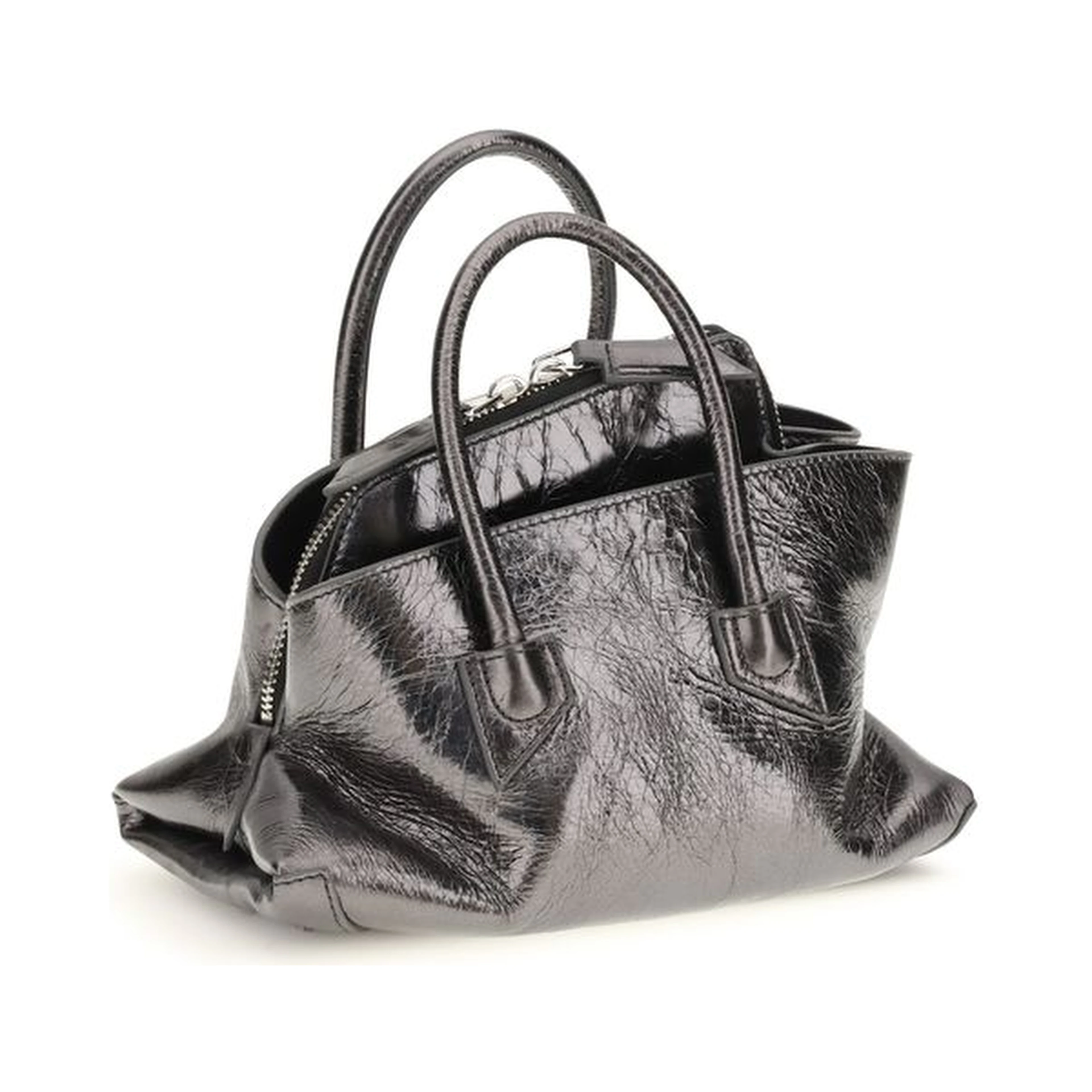 Gray Calf Leather Bos Taurus Handbag