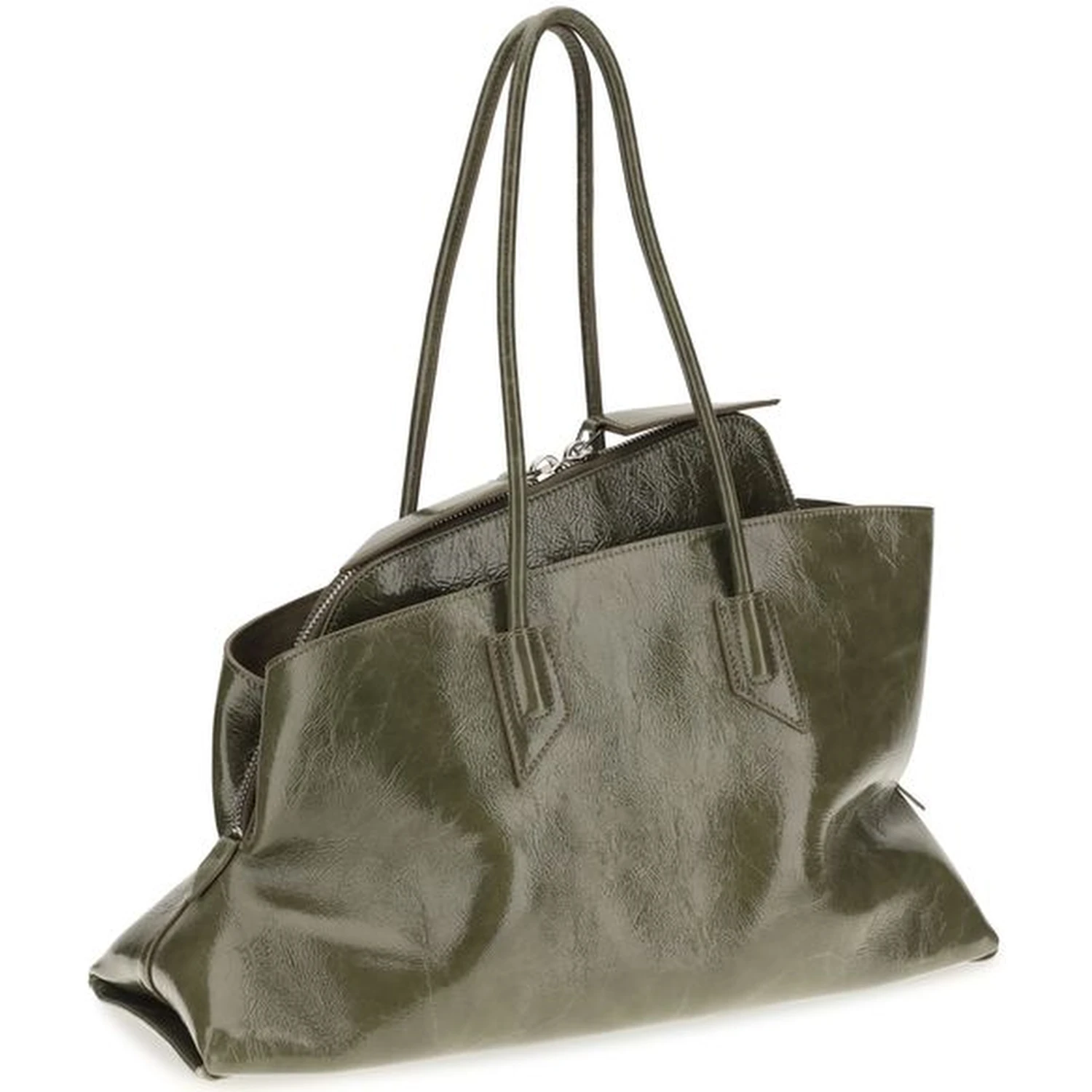 Bicolor Calf Leather Bos Taurus Shoulder Bag