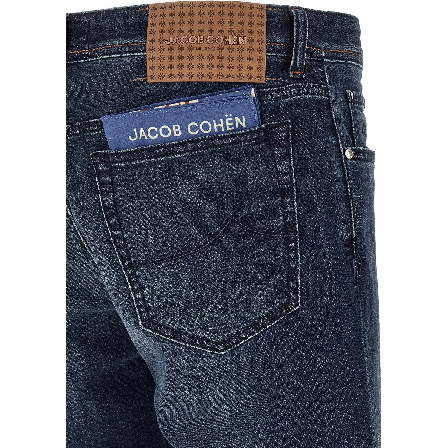 Blue Cotton Slim Fit Jeans
