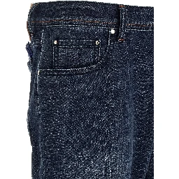 Blue Cotton Slim Fit Jeans