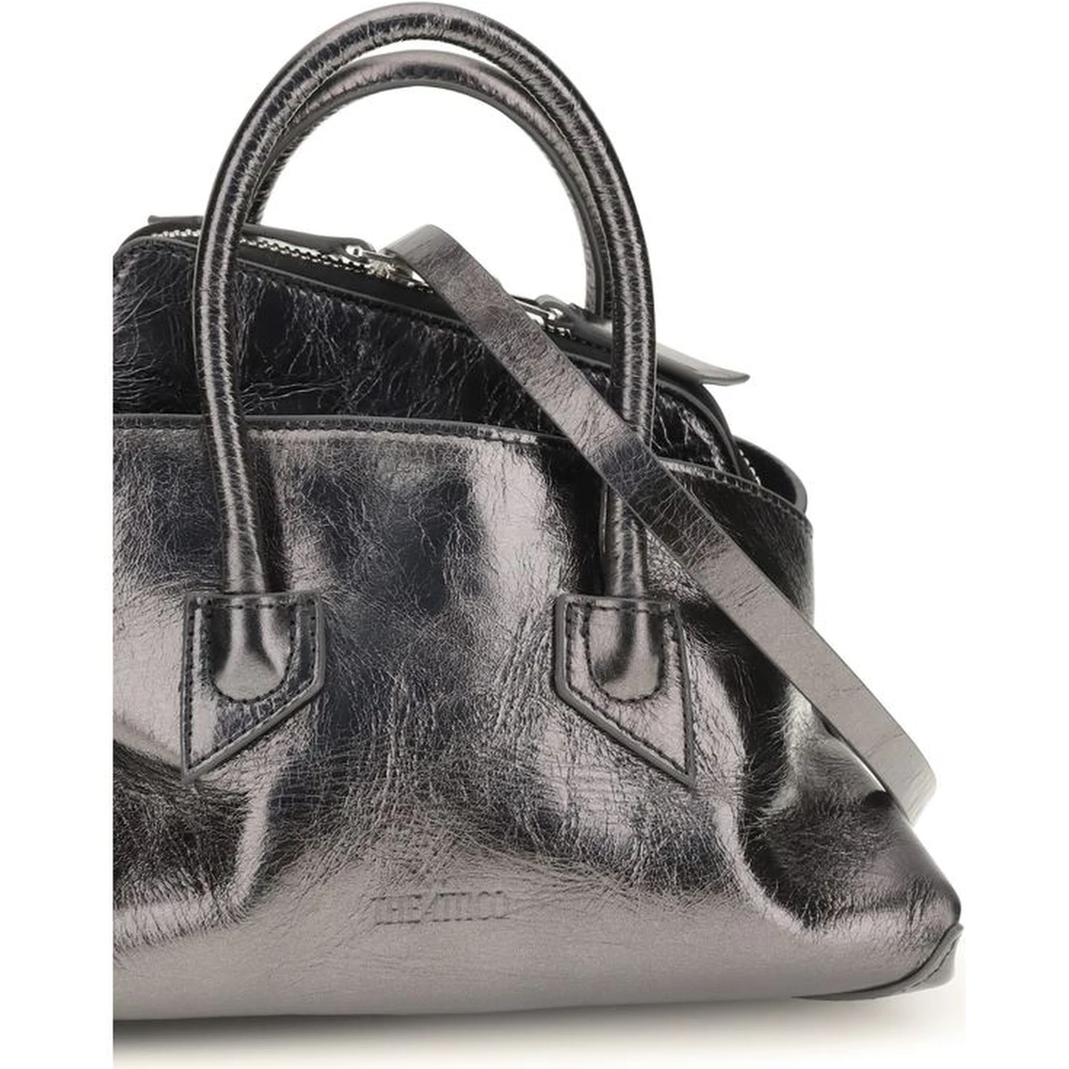 Gray Calf Leather Bos Taurus Handbag