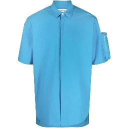 Blue Cotton Shortsleeve Shirt