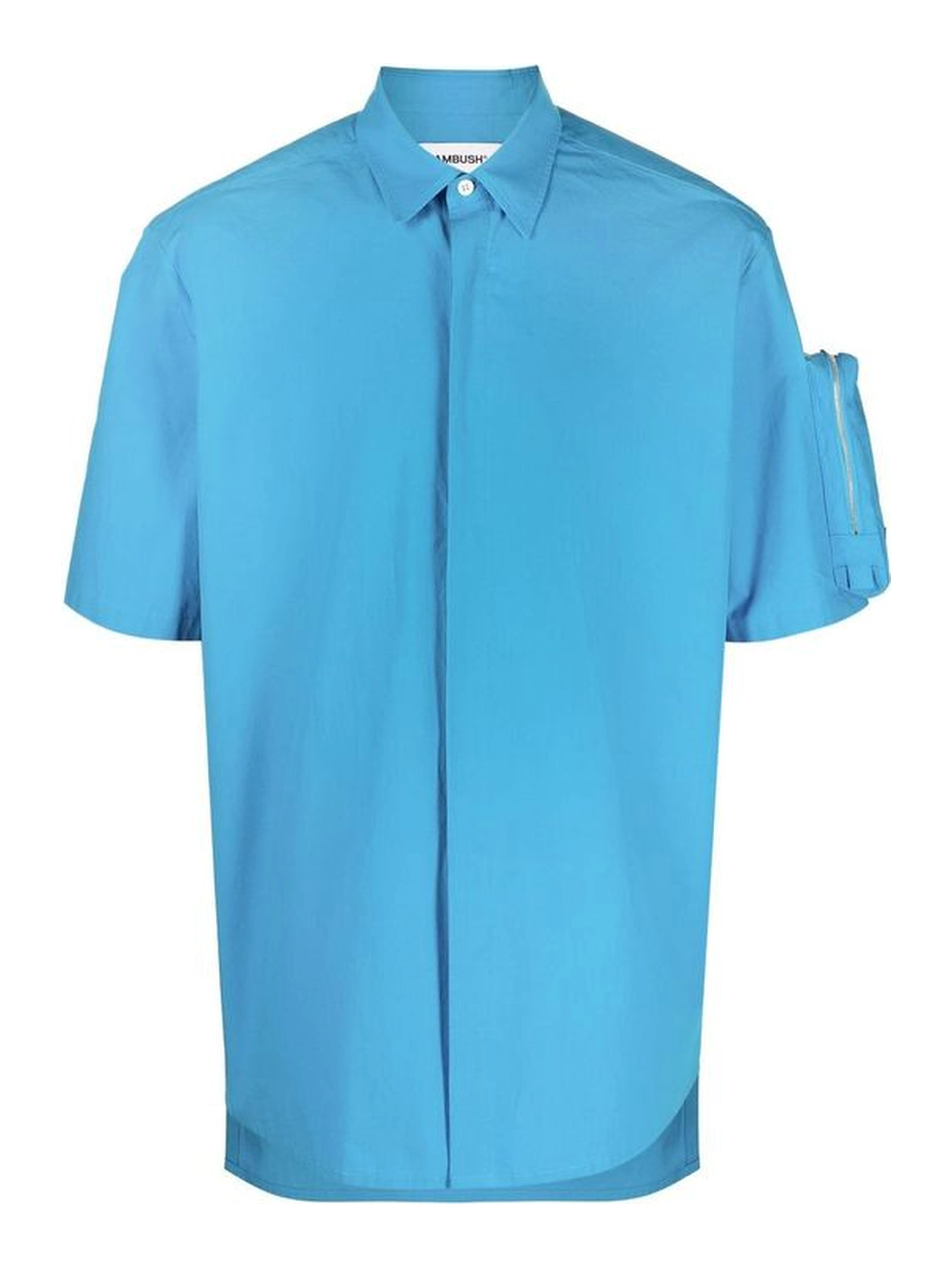 Blue Cotton Shortsleeve Shirt