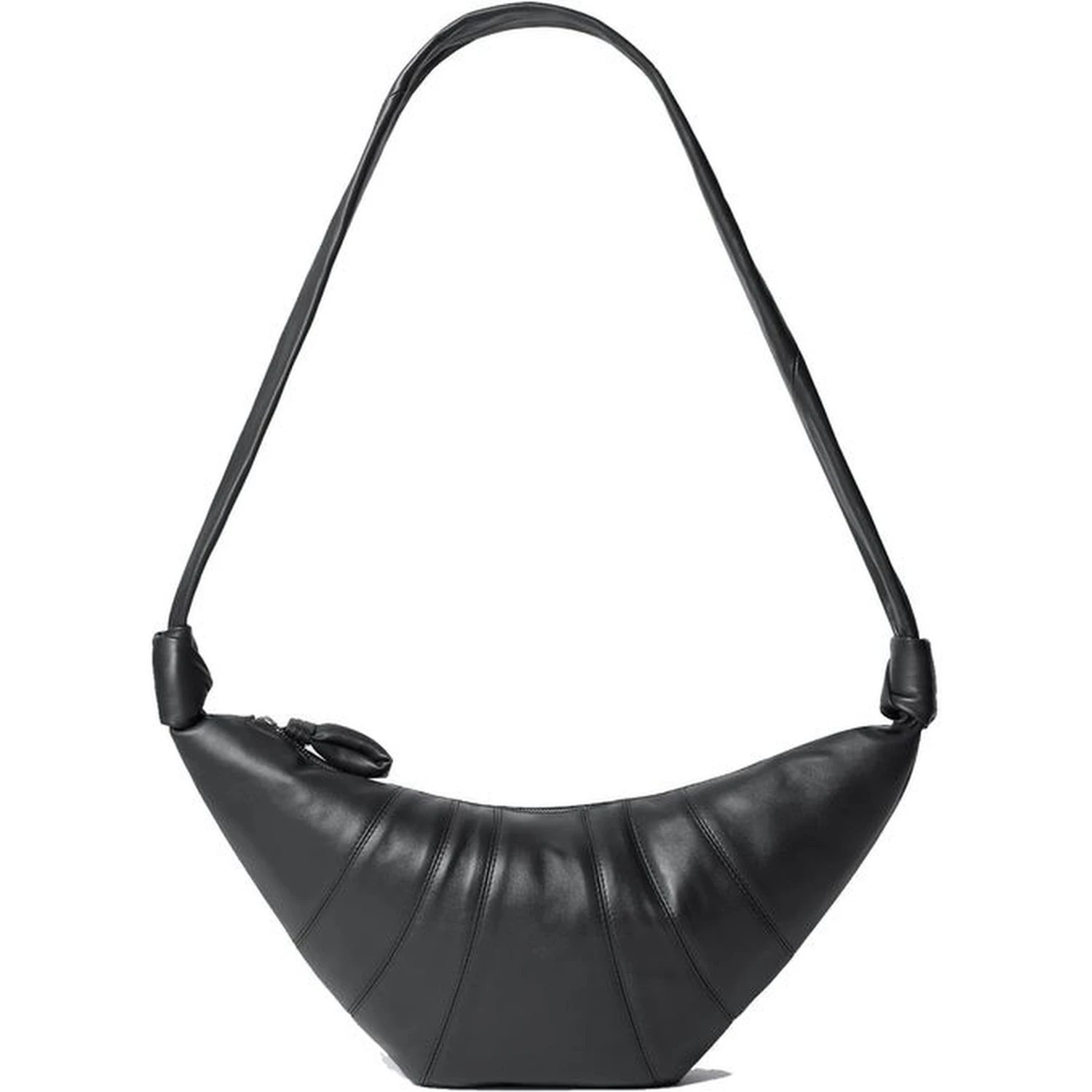 Black Lamb Leather Shoulder Bag