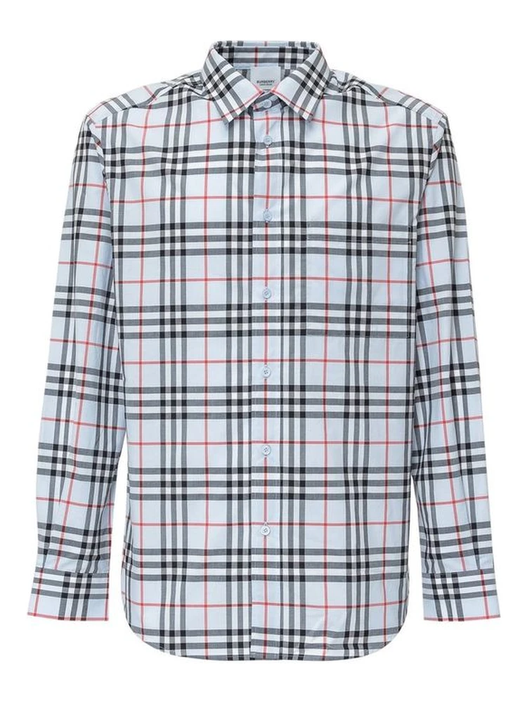 Blue Cotton Dress Shirt