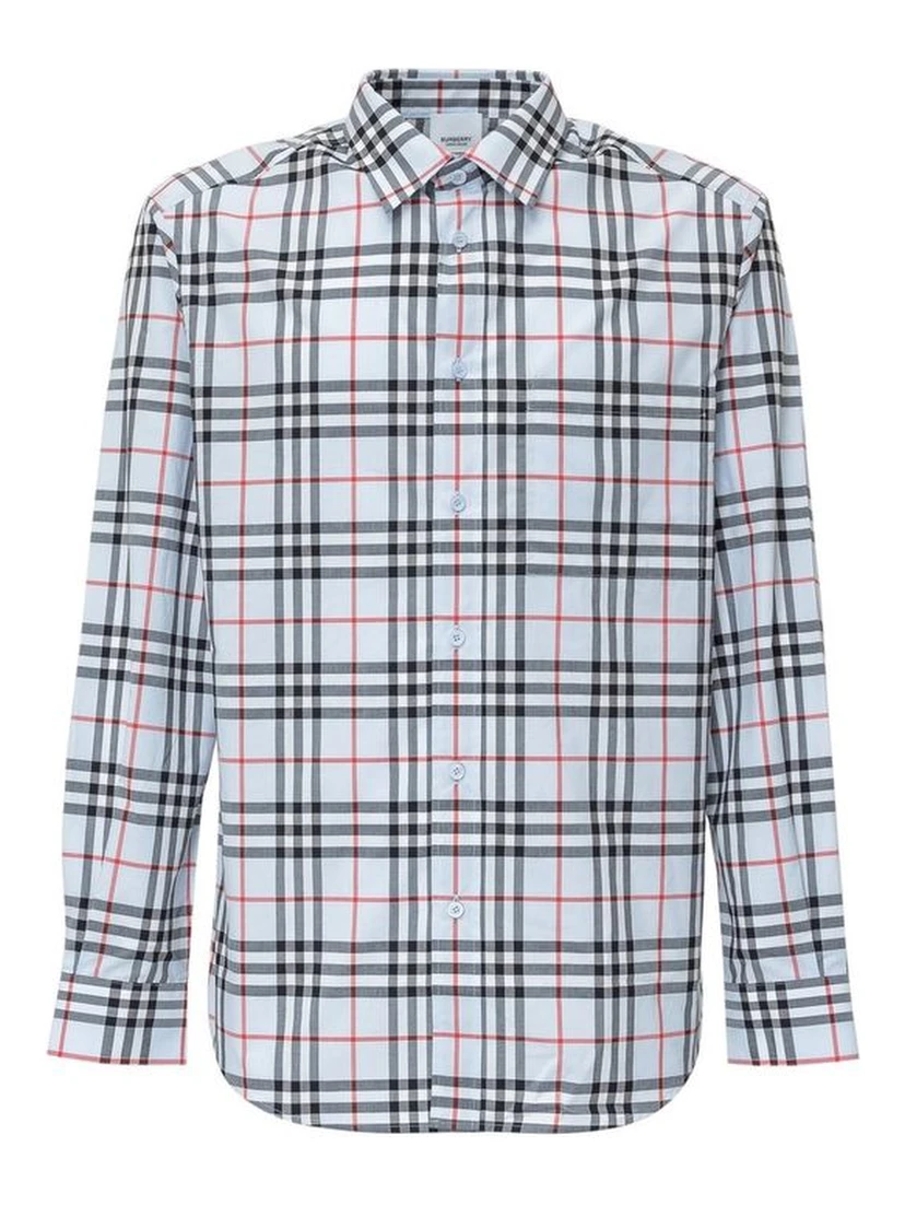 Blue Cotton Dress Shirt