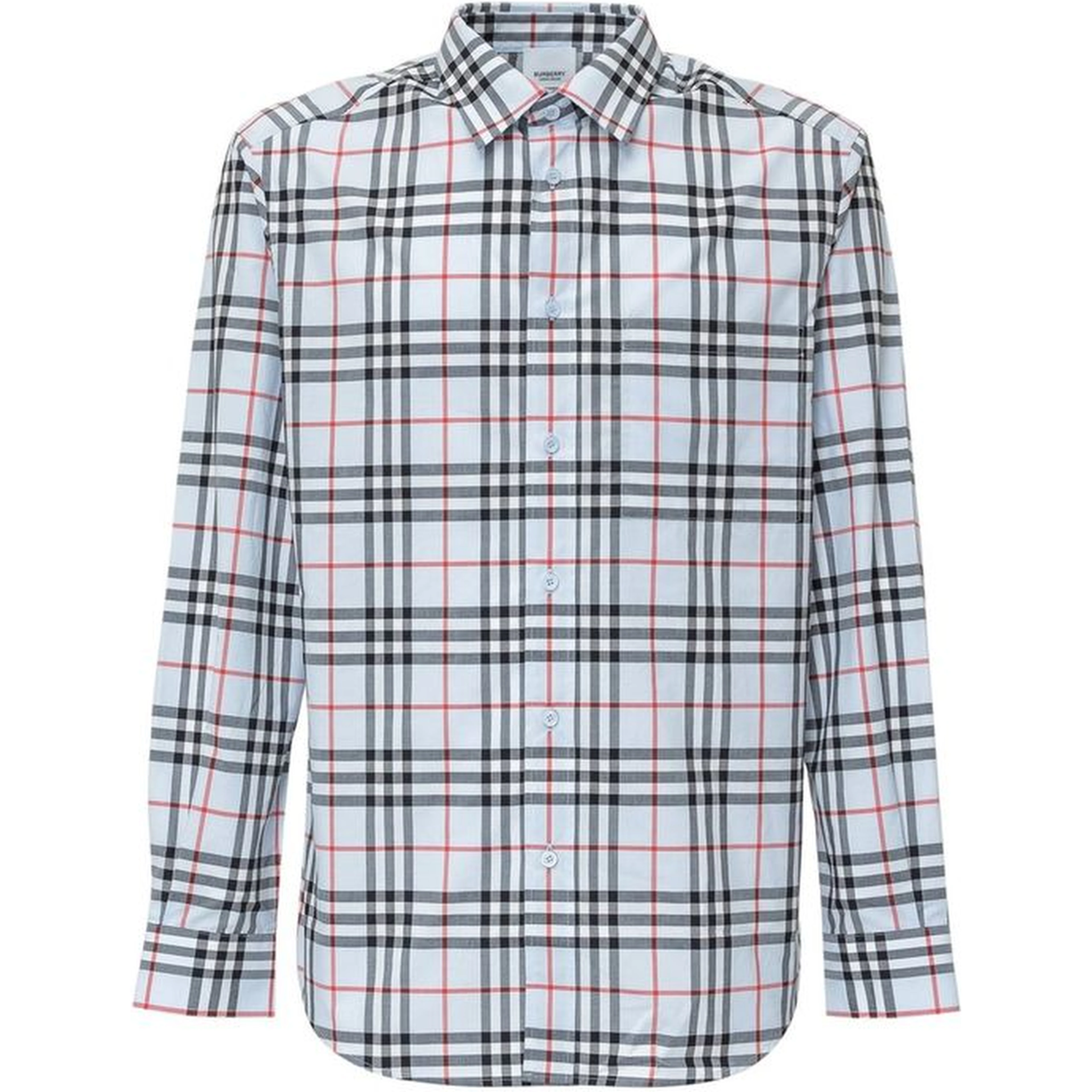 Blue Cotton Dress Shirt