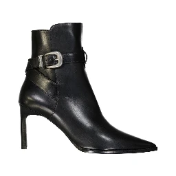 Black Calfskin High Heel Boots