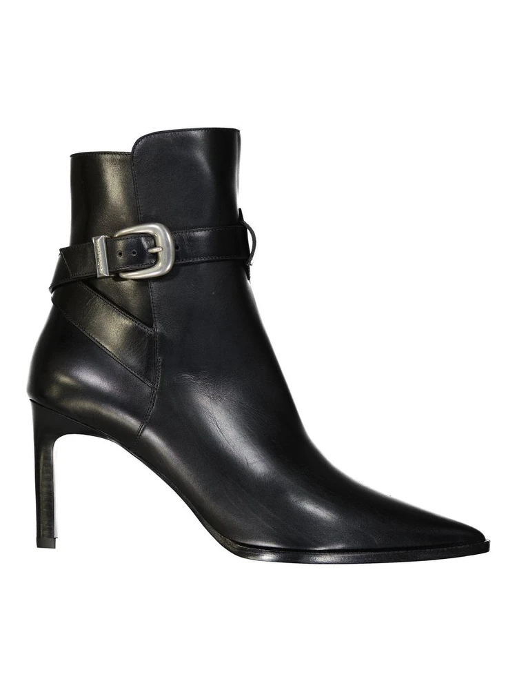 Black Calfskin High Heel Boots