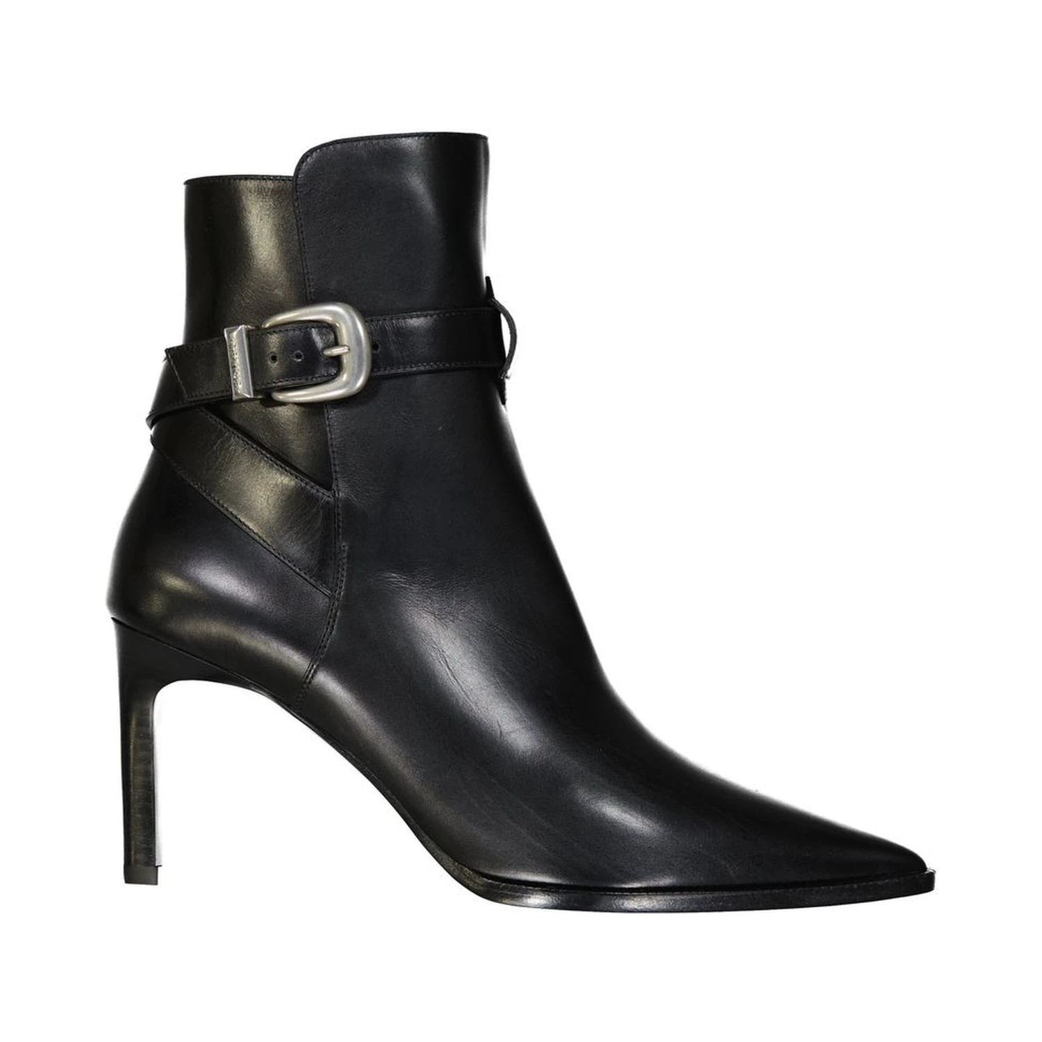 Black Calfskin High Heel Boots