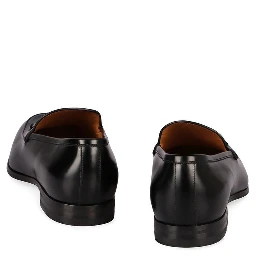 Black Calfskin Slip-On Loafers
