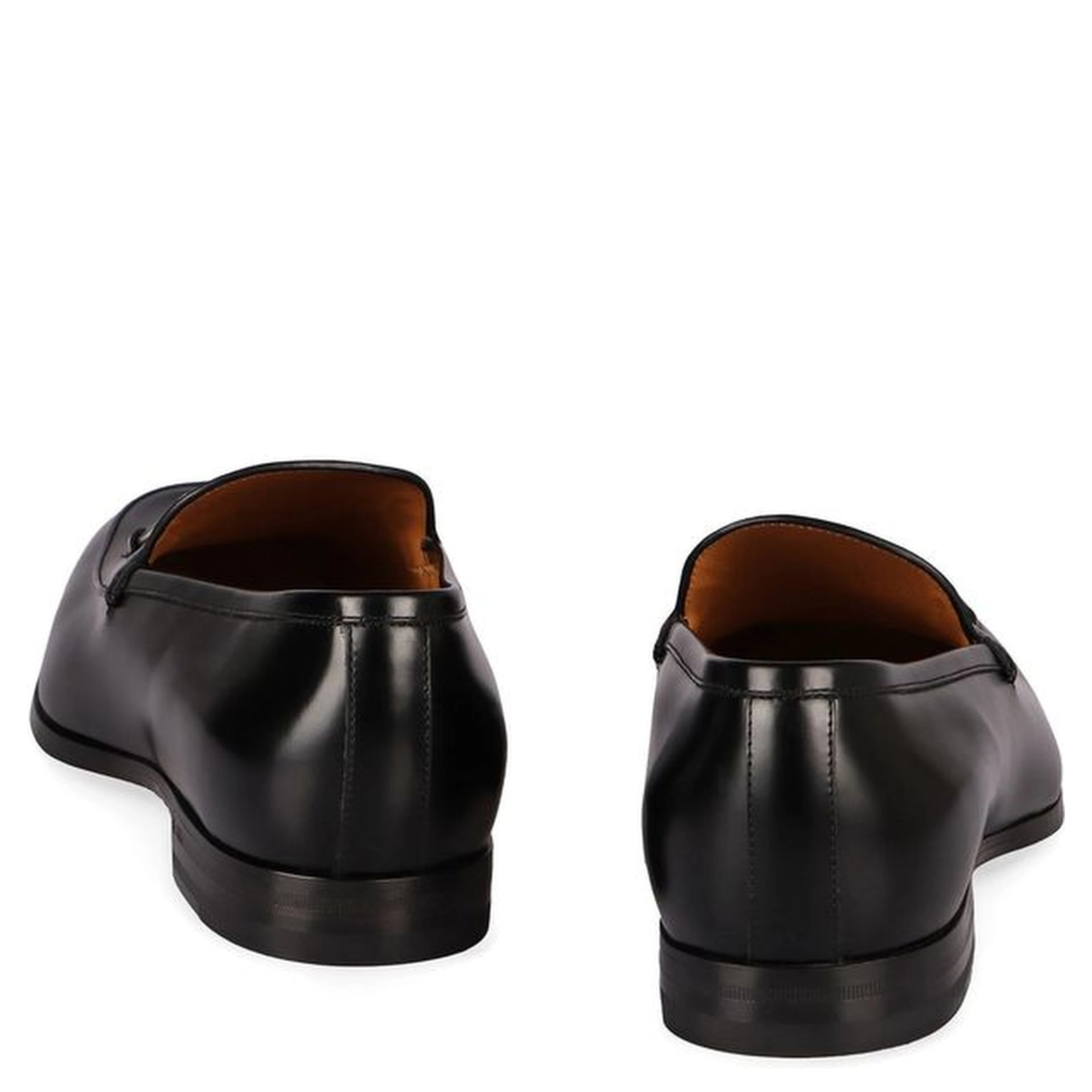 Black Calfskin Slip-On Loafers