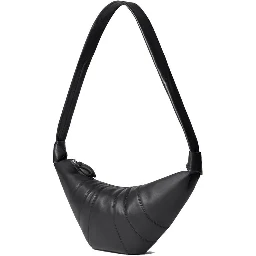 Black Lamb Leather Shoulder Bag