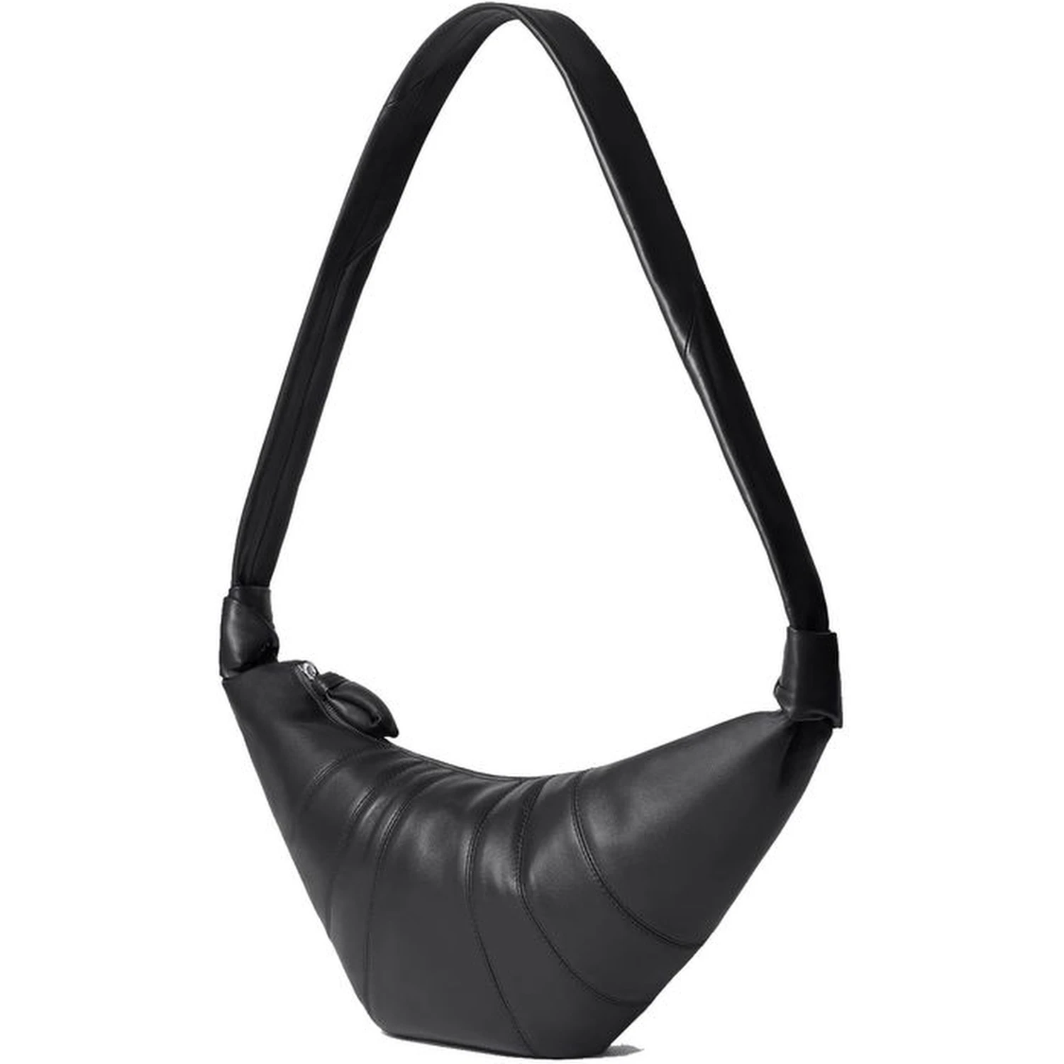 Black Lamb Leather Shoulder Bag