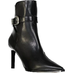 Black Calfskin High Heel Boots