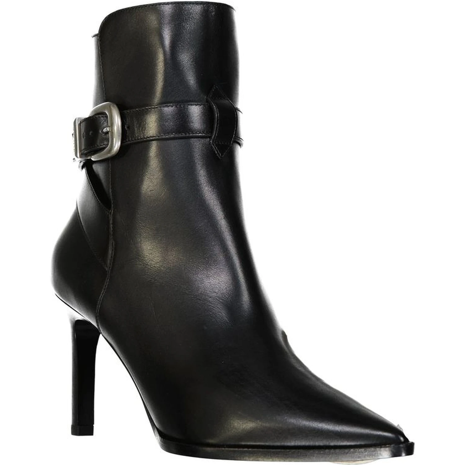 Black Calfskin High Heel Boots