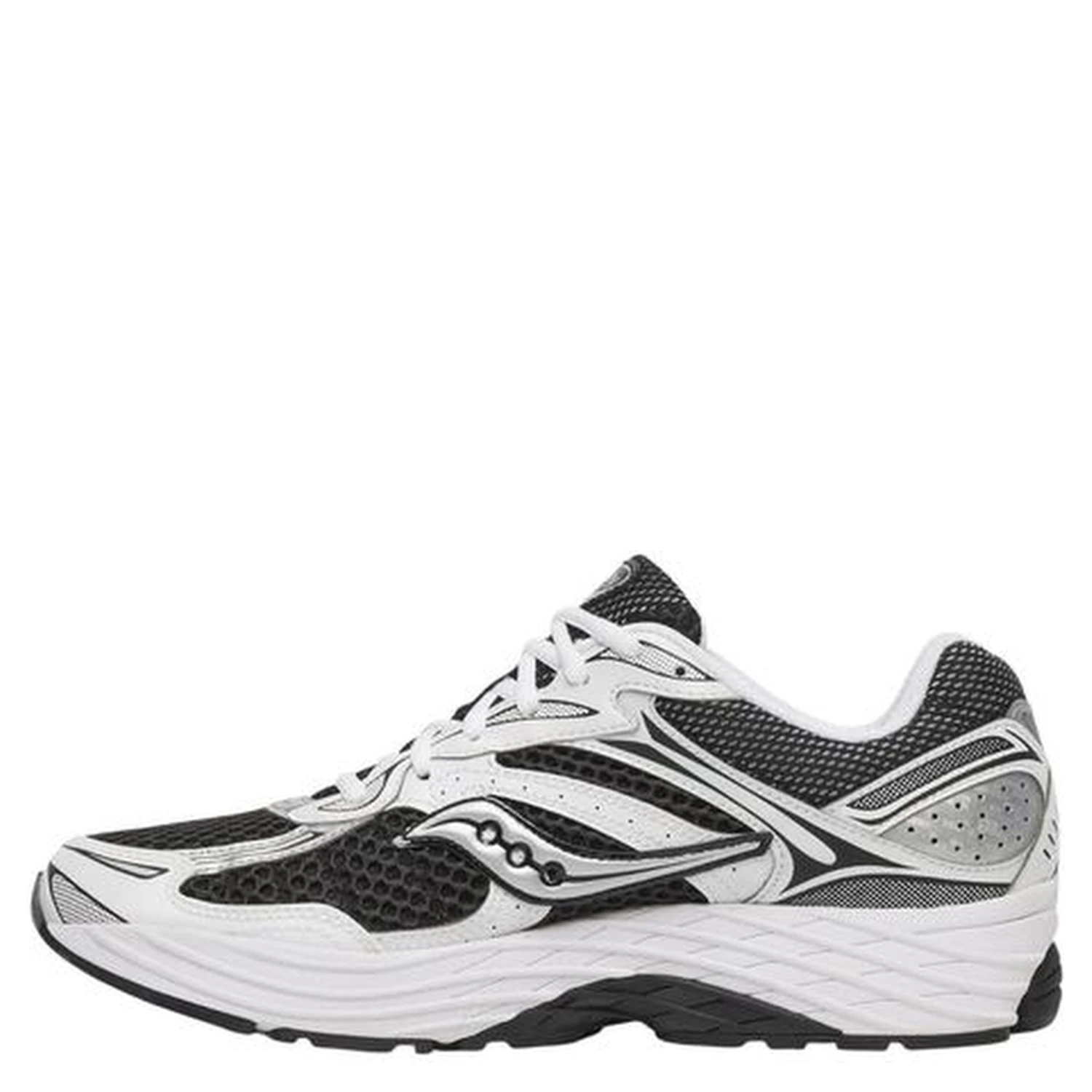 Black And White Synthetic Athletic Sneakers