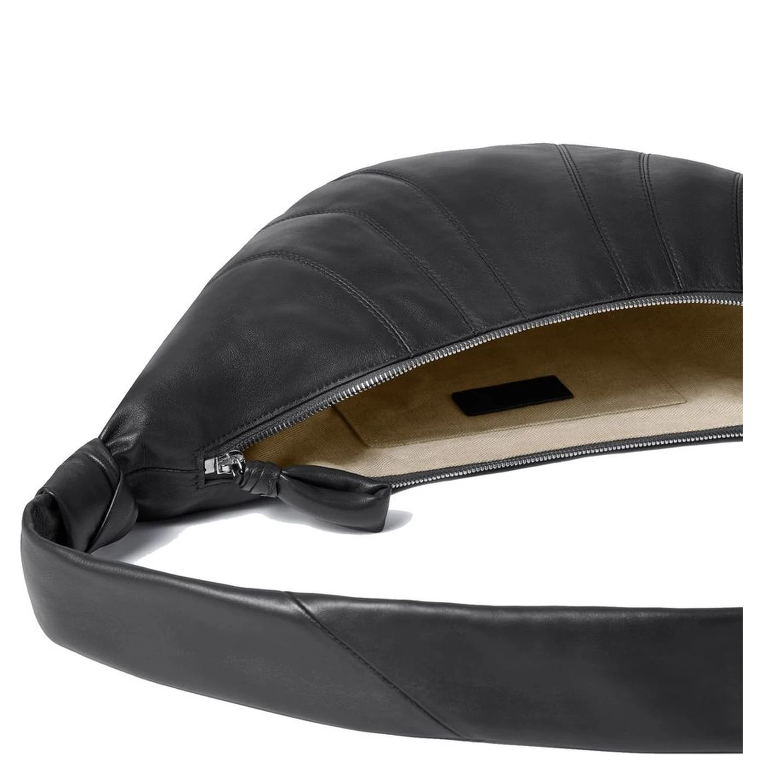 Black Lamb Leather Shoulder Bag