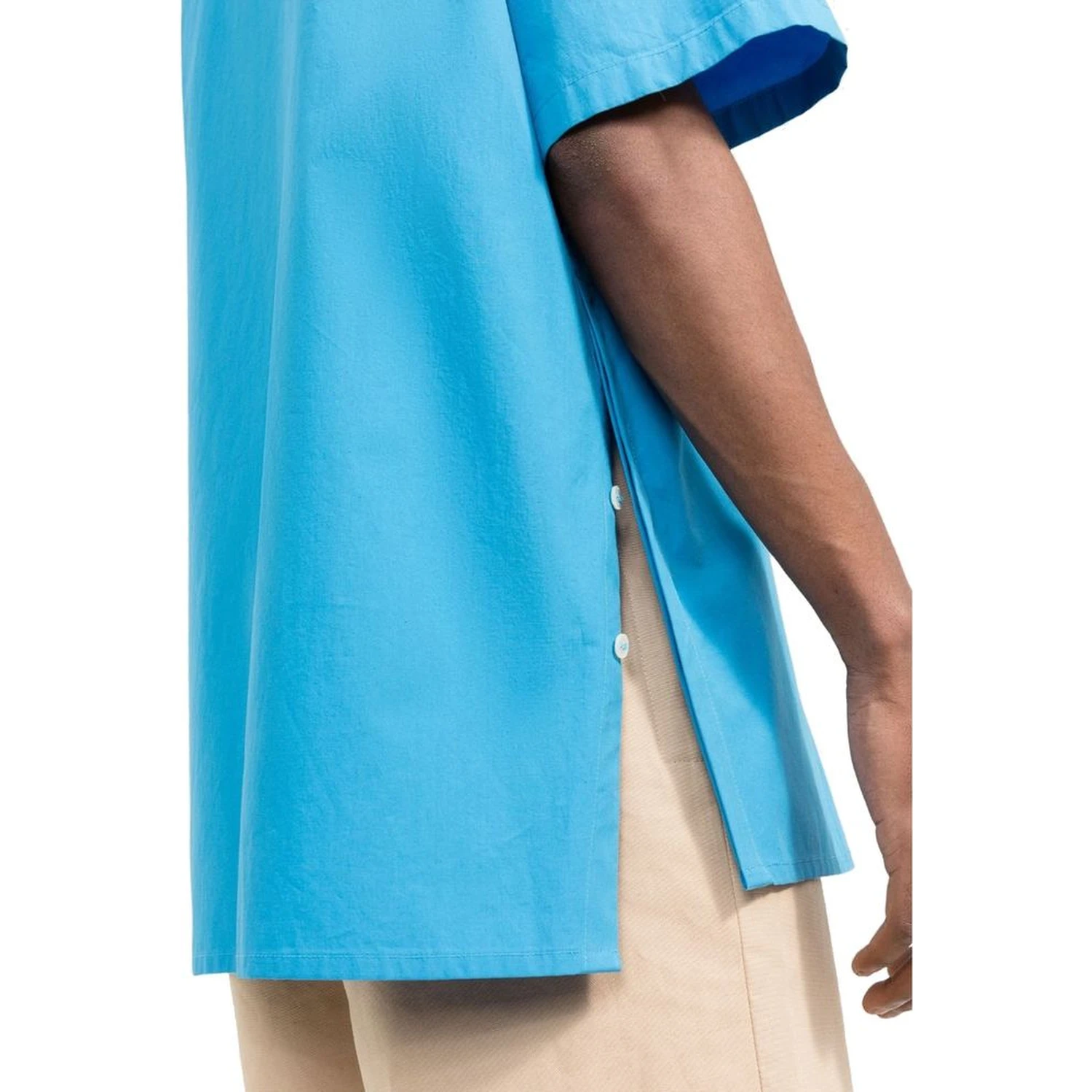 Blue Cotton Shortsleeve Shirt