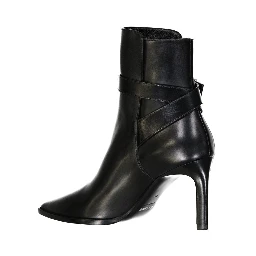 Black Calfskin High Heel Boots
